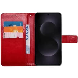 Lommebokdeksel 3-kort Samsung Galaxy S25 Edge - Rød