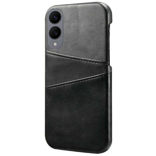 Retro skal med kortplatser Samsung Galaxy S25 Edge - Mörkgrå
