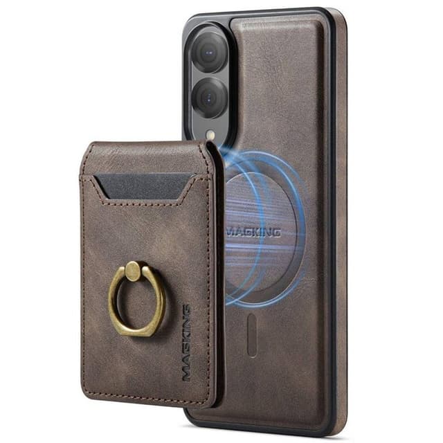 DG-Ming Magking K1 2i1 fodral Samsung Galaxy S25 Edge - Coffee
