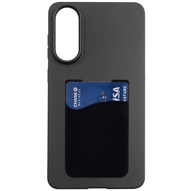 Silikonikuori korttitelineellä Samsung Galaxy S25 Edge - Musta