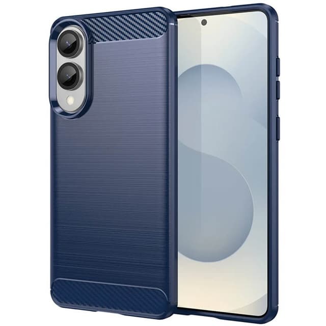 Børstet silikone cover Samsung Galaxy S25 Edge - Blå