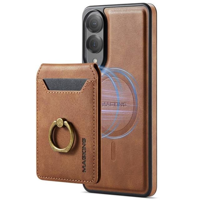 DG-Ming Magking K1 2i1 deksel Samsung Galaxy S25 Edge - Brun