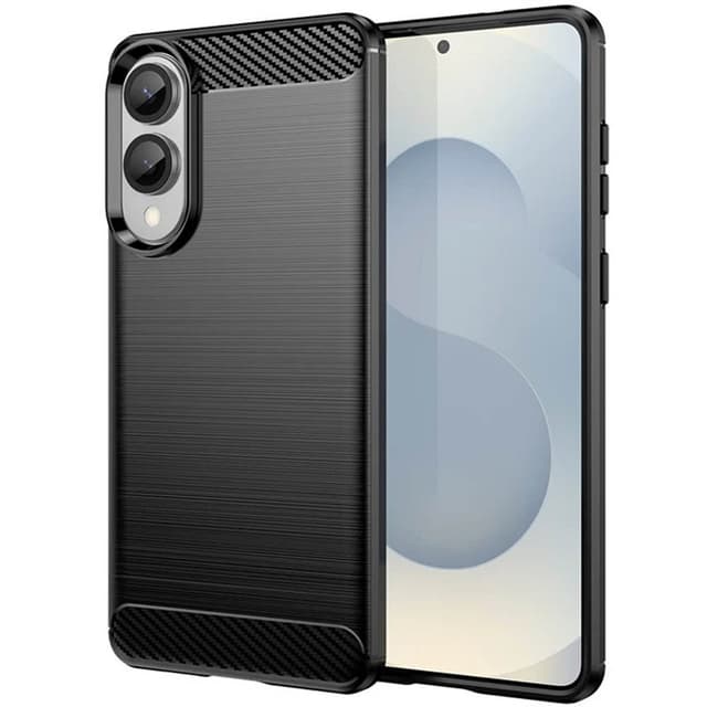 Harjattu TPU kuori Samsung Galaxy S25 Edge - Musta