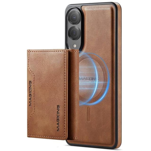 DG-Ming Magking K2 2i1 fodral Samsung Galaxy S25 Edge - Brun