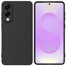 Liquid silikone cover Samsung Galaxy S25 Edge - Sort