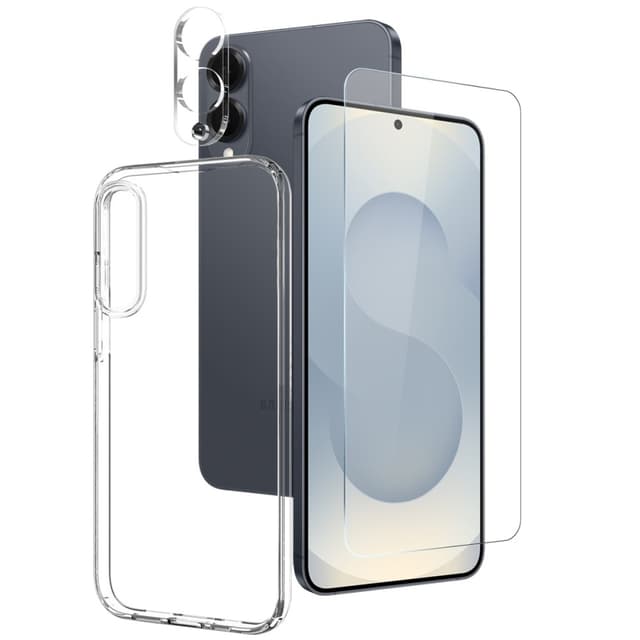 NORTHJO for Samsung Galaxy S25 Edge TPU-deksel + Herdet glassfilm + Kameralinsebeskytter