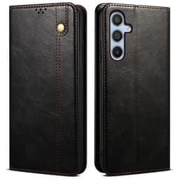 Till Samsung Galaxy S25 Plånboksfodral  - Svart