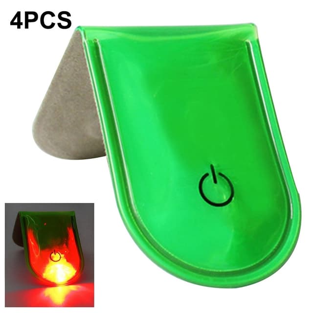 4st LED Ljus Magnetiska Clips Säkerhet Löpning Natt Camping Aktiviteter