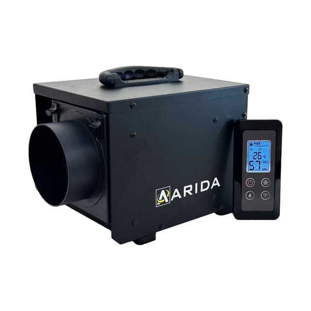 Arida Pro S13 WiFi Affugter – Fastmonteret sorptionsaffugter med HEPA-filter til garage, kælder og båd