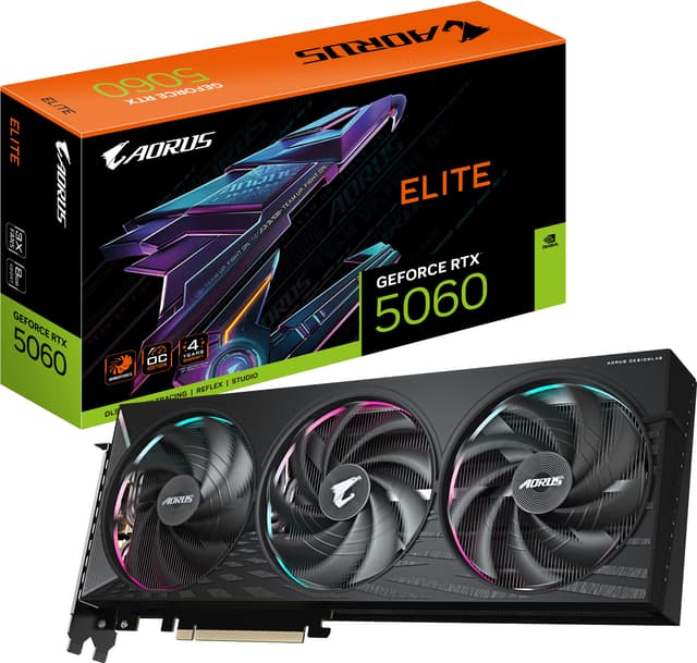 Gigabyte AORUS GeForce RTX 5060 ELITE 8GB grafikkort