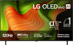LG 48" B5 4K LG OLED Display certified for 100% Color Fidelity and 100% Color Volume, Pixel dimming technology, Perfect Black certified. Eye Comfort Display certified, low blue light and flicker free display. TV (2025)