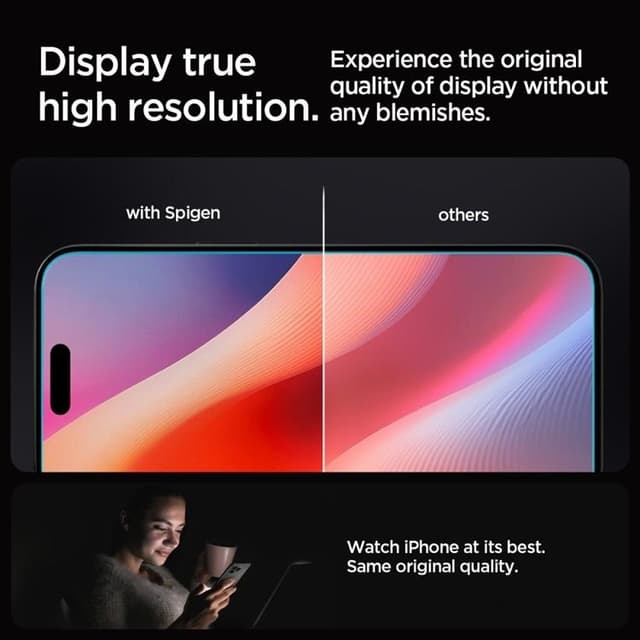 Spigen iPhone 16 Pro Max/17 Pro Max Skärmskydd Härdat glas TR. EZ Fit