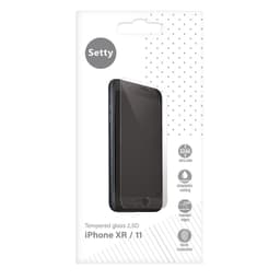Setty Skyddsglas 2,5D för iPhone XR/11 - Härdat Skärmskydd