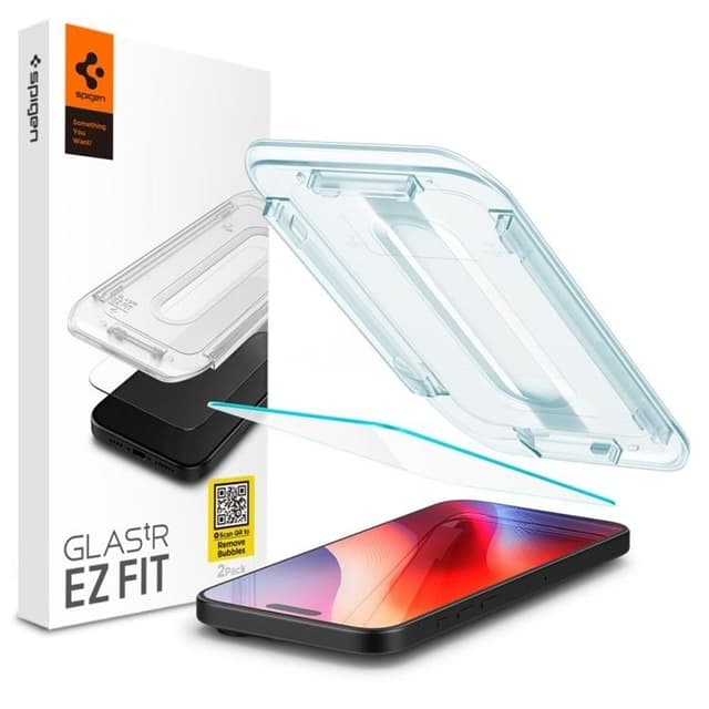 Spigen iPhone 16 Pro/17/17 Pro Skärmskydd Härdat glas TR. EZ Fit