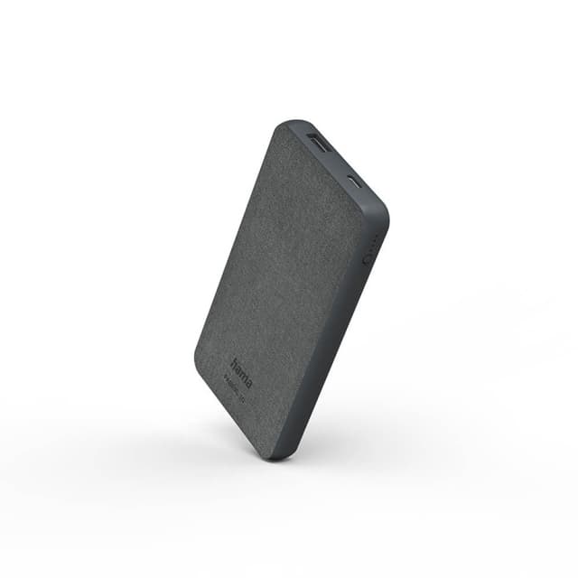 Hama Powerbank Fabric 10 000mAh Grå