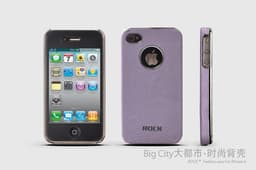 Rock iPhone4/4S BigCity back shell + Skärmskydd (Lila)