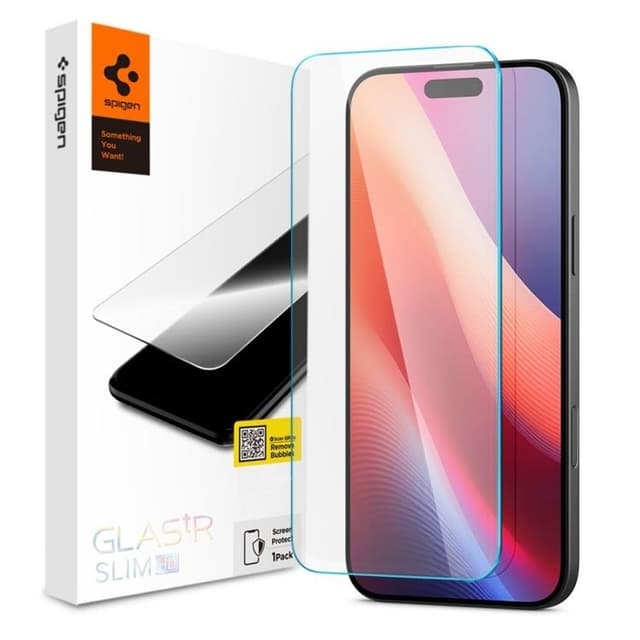 Spigen iPhone 16/15 Härdat glas Skärmskydd Glas.Tr Slim