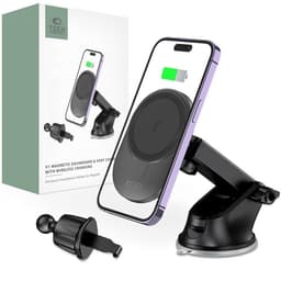 Tech-Protect Magsafe Trådløs Bilholder Dashboard Og Udluftningsbeslag - Sort