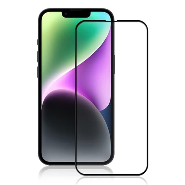 Mocolo iPhone 15 Härdat Glas Skärmskydd Silk Printing - Svart