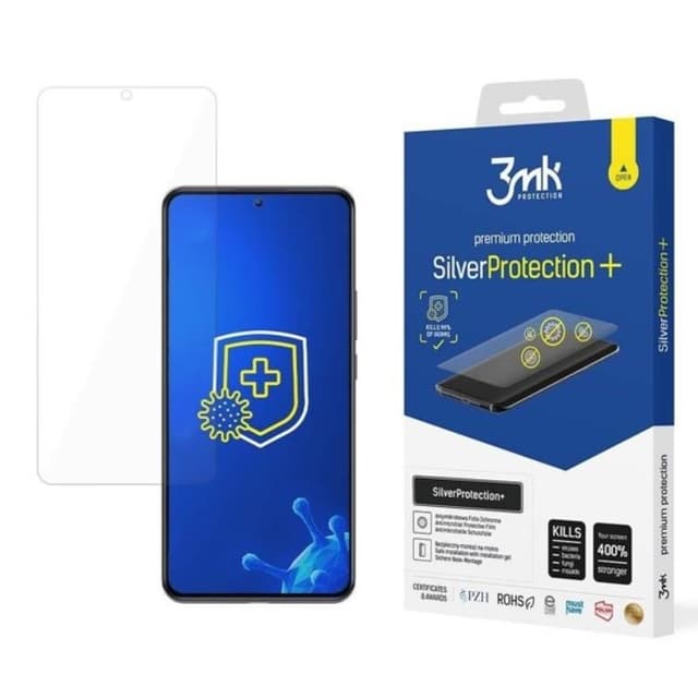 3MK iPhone 13 Pro Max Antibacterial Plastfilm skärmskydd Silver Protection+