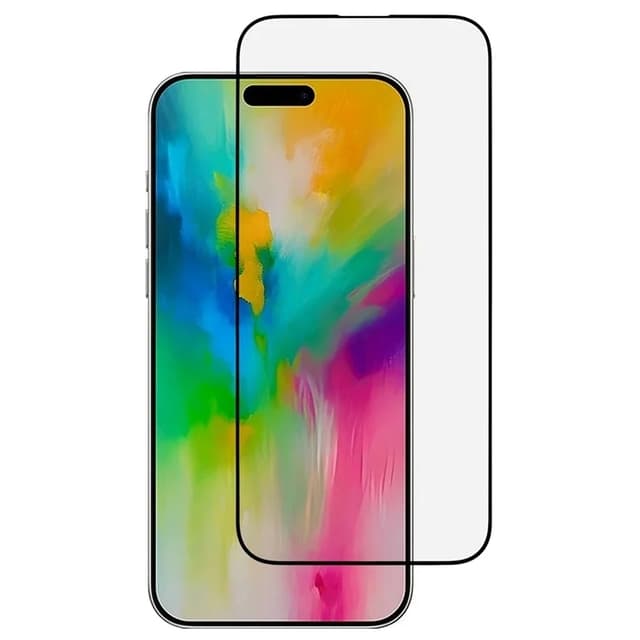 iPhone 16 Pro Hærdet Glas Skærmbeskytter 5D Fuld Lim - Sort