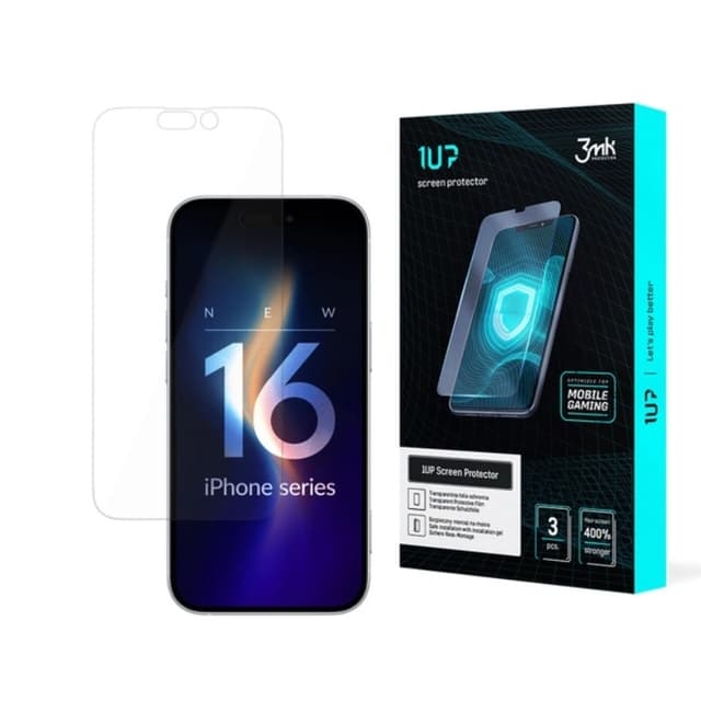 3MK iPhone 16 Pro Max Plastfilm Skärmskydd Foil 1UP - Transparent