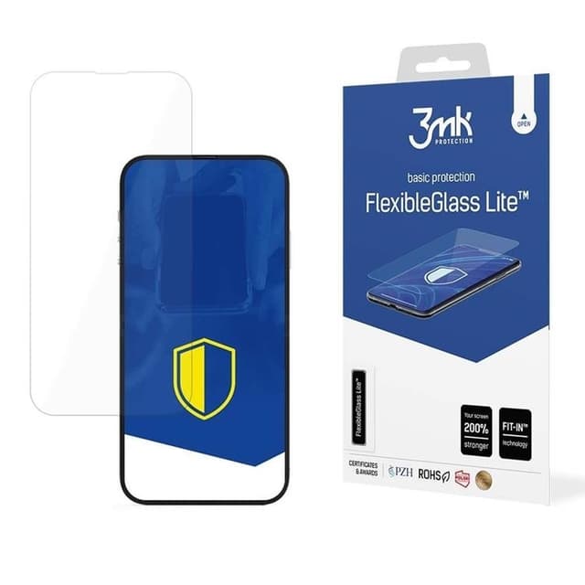 3MK iPhone 14 Pro Max Hybrid Okrossbart Glas FlexibleGlass Lite