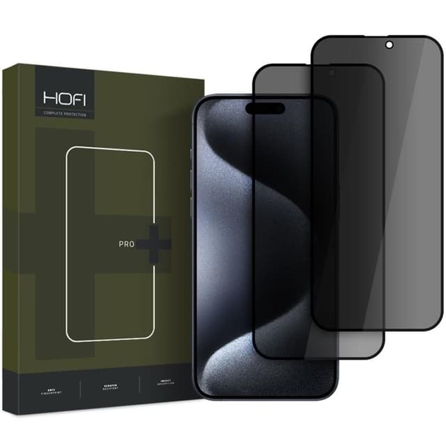 HOFI [2-Pack] iPhone 16 Plus Härdat Glas Skärmskydd Privacy - Elgiganten