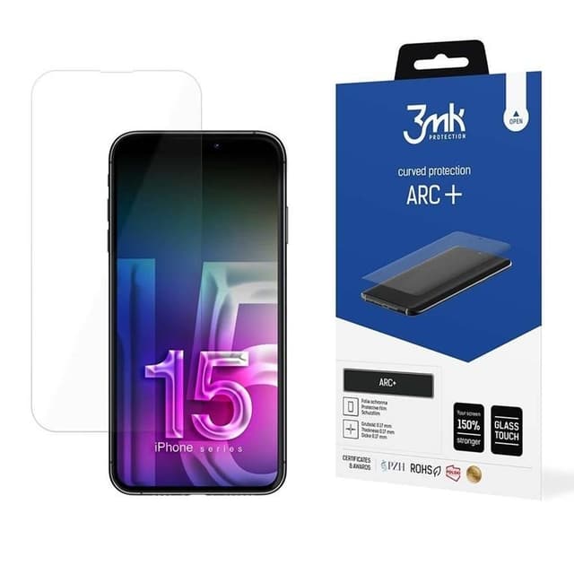 3mk iPhone 15 Pro Plastfilm Skärmskydd ARC+ Transparent