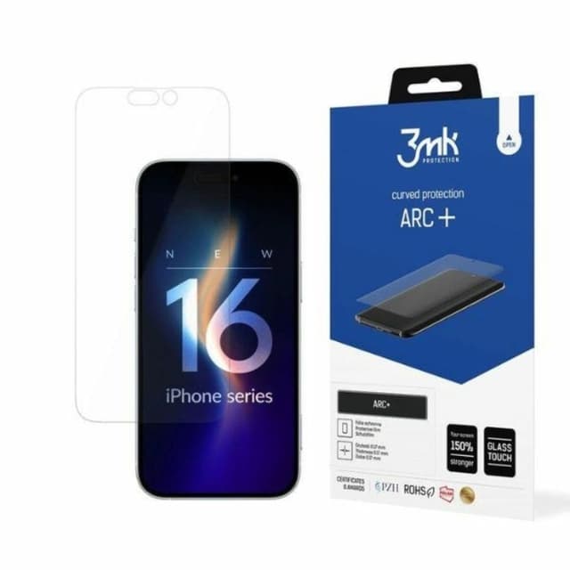 3mk iPhone 16 Plastfilm Skärmskydd ARC+