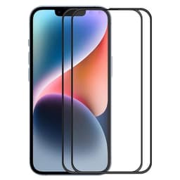 [2-PACK] iPhone 13/13 PRO/14/16E/17E Härdat Glas Skärmskydd - Svart
