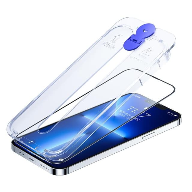 Joyroom iPhone 14 Plus hærdet glas skærmbeskytter Knight med monteringssæt