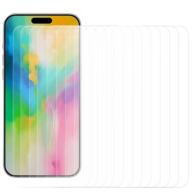 [10-Pack] iPhone 16 Pro Max Härdat Glas Skärmskydd - Transparent