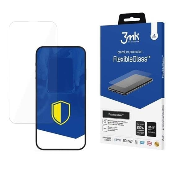 3MK iPhone 14/14 Pro Hybrid Okrossbart Glas FlexibleGlass