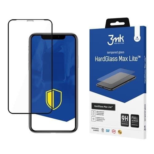 3MK Härdat Glas Skärmskydd Max Lite iPhone 11 Pro Max - Svart