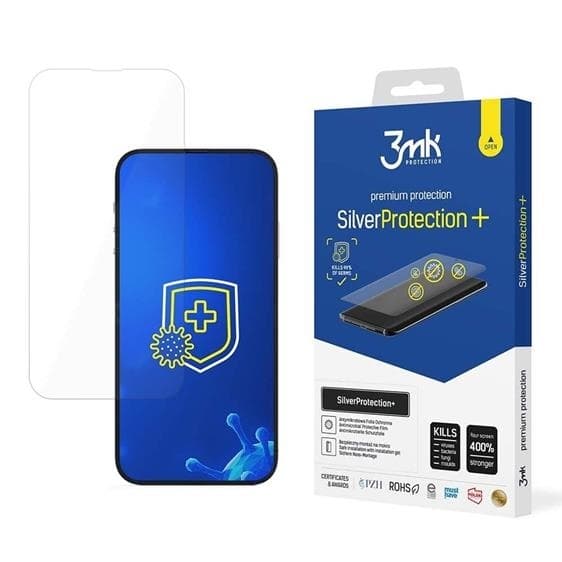 3mk iPhone 14/14 Pro Plastfilm skärmskydd Silver Protection+