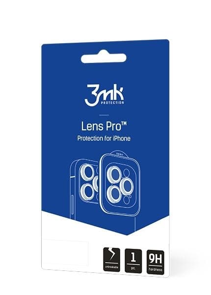 3mk iPhone 15 Pro Max HybridGlass  Kameralinskydd - Silver