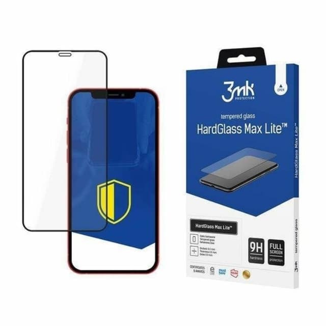 3MK iPhone 13 Mini Härdat Glas Skärmskydd HG Max Lite - Svart