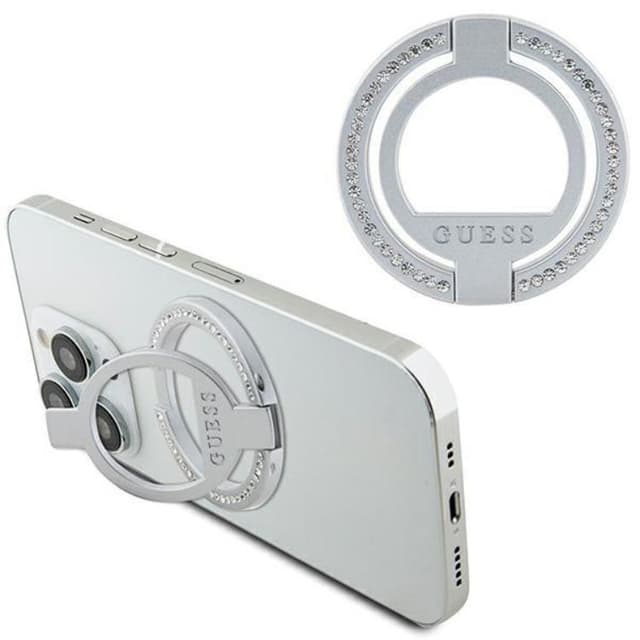 Guess Ringhållare Magsafe Rhinestone - Silver