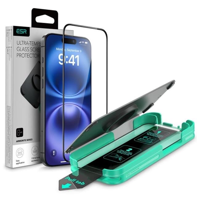 ESR iPhone 16 Härdat Glas Skärmskydd Armorite - Svart