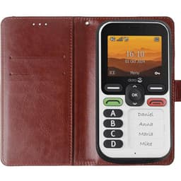 Wallet cover 2-kort Doro Leva X10 - Brun