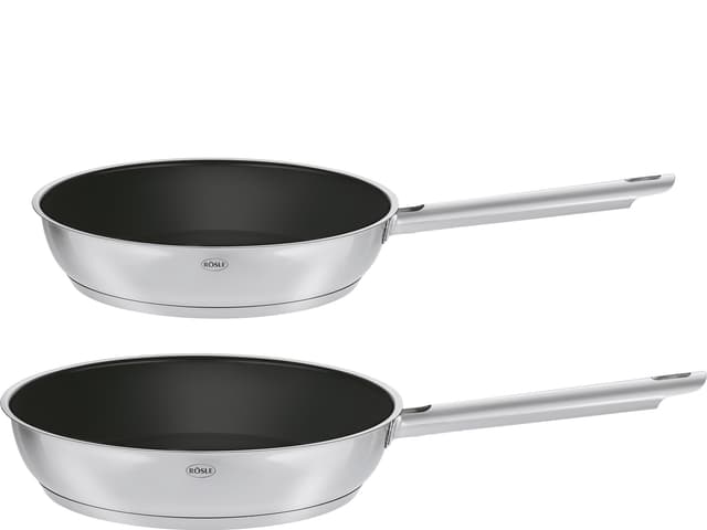 Rösle PureElements Stegepandesæt Dia 20+28 cm Stål/Sort