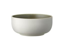 Studio Round Skål Matte white/Matte moss