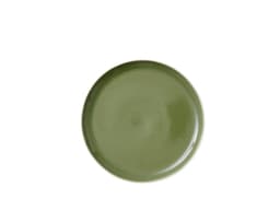 Studio Round Lunchtallrik Matte white/Shiny moss