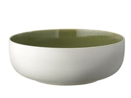 Studio Round Salatbolle Matte white/Shiny moss