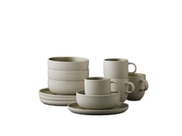Studio Round Brunchsæt Matte white/Matte moss