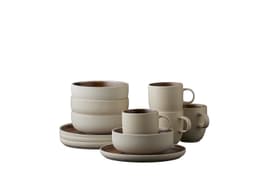 Studio Round Brunchsæt Matte white/Matte bark