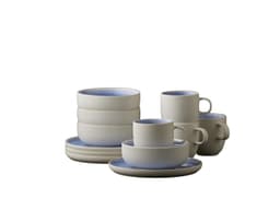 Studio Round Brunchsett Matte white/Shiny river