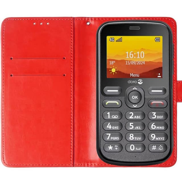Wallet cover 2-kort Doro Leva L11 - Rød
