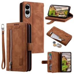 Til Samsung Galaxy S25 Edge Deksel med Glidelås og 9 Kortspor